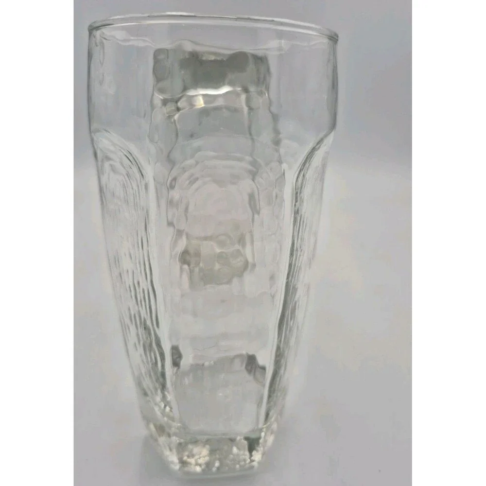 Vintage Libbey Chivalry Clear Textured 16 Oz  Glasses Tumblers Highball 6.125